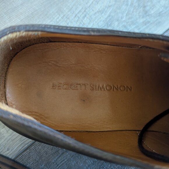 Beckett Simonon Men's Classic Handcrafted Pull-Up Leather Dunham Derby Brown 11B - Picture 4 of 10